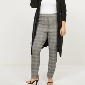 Lane Bryant 28 R high-rise straight pant gray plus
